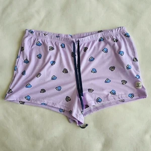 Life Is Good Größe XL lila Kaffeetasse Becher Schlafshorts Pyjama Schlafanzughose neu ohne Etikett - Bild 1 von 11