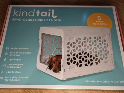 Kindtail PAWD Collapsible Pet Crate S White Brand New in Box