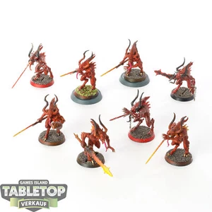 Chaos Daemons - 8x Daemons Of Khorne Bloodletters - bemalt - Bild 1 von 1