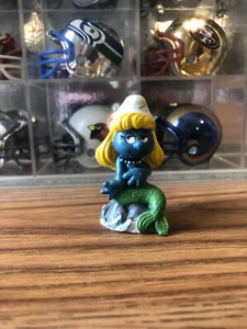 Smurfs 20142 Mermaid Smurfette Smurf Vtg PVC Figure 1982 Schleich Peyo Figurine - Picture 1 of 5