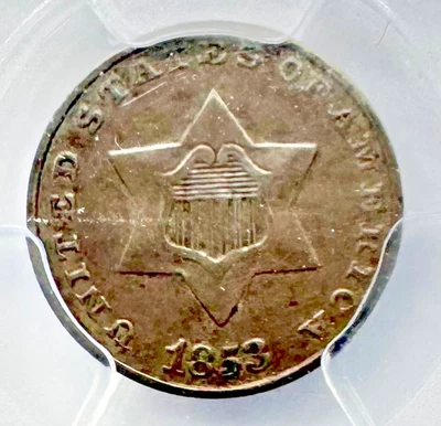1853 3CS TRIME PCGS XF40 - Image 1 of 4