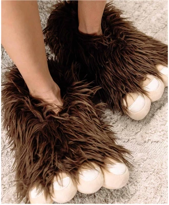 Bigfoot Hairy House-Slippers  Adult -Women's 5-7/Men's 5-6  New With Tags - Image 1 of 4