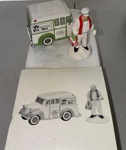 DEPARTMENT 56 Original Snow Village HOME DELIVERY Village Milk #5162-4 2er Set - Bild 1 von 4