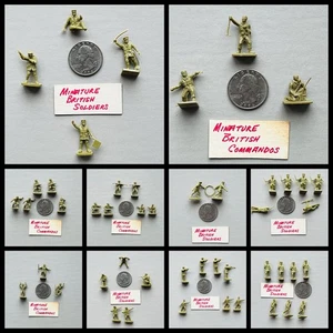AIRFIX "Lot J" 47 WWII BRITISH SOLDIERS & COMMANDOS VTG Miniature 1" HO PLASTIC - Picture 1 of 12