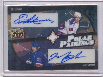 Eric Lindros PP-15 2025 Leaf Hockey Legends Mark Messier Polar Pairings Auto 1/1 - Image 1 of 2