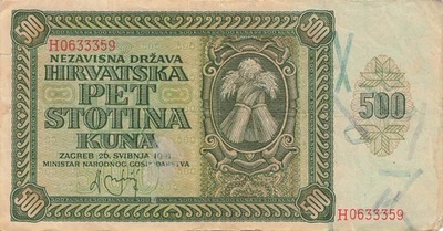 Croatia 500 Kuna 1941 - Image 1 of 2