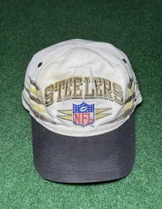Vintage 90s Pittsburgh Steelers Logo Athletic Diamond Cut Faded Snapback Hat Cap - Bild 1 von 11