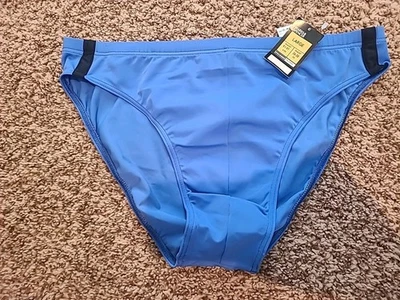 Мужские винтажные плавательные бикини Marks & Spencer размер большой светло-синий с полосой - Изображение 1 из 4