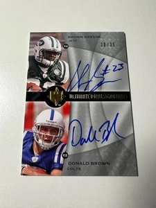 2009 Upper Deck Ultimate Collection Shonn Greene Donald Brown Dual Auto /35 RC - Picture 1 of 2