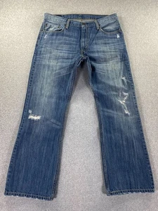 Levi's 527 Bootcut Jeans Men’s 34x30 Med Wash Blue 100% Cotton Distressed Casual - Picture 1 of 11