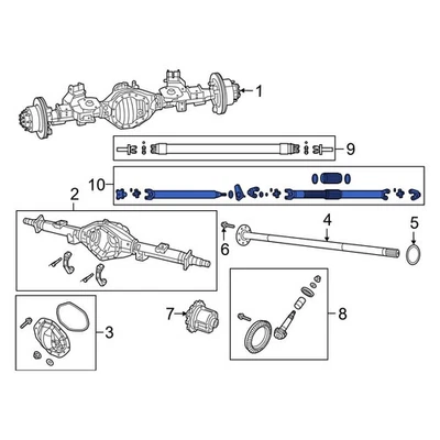 For Ram 3500 2019-2024 Ram 68649183AA Rear Drive Shaft - Изображение 1 из 2