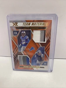 2022 Panini XR Aidan Hutchinson Jeff Okuda Team Materials Patch Orange /15 - Bild 1 von 3