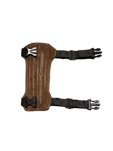 Protector de brazo de tiro con arco de cuero hecho a mano - Protector de arco tradicional - 100 % genuino - Imagen 1 de 6