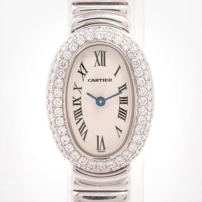 Cartier Mini Baignoire WB5095L2 WG WG QZ Ivory-Face - Image 1 of 4