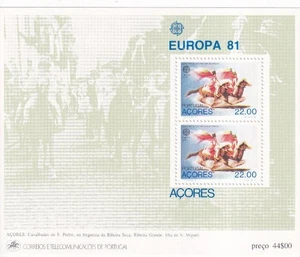 LI08 Azores 1981 EUROPA Stamps - Folklore mint souvenir sheet - Picture 1 of 1
