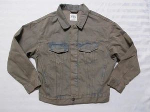 ZARA Men's Rust Effect Denim Jean Jacket 1538-318-737 Size M - Picture 1 of 13