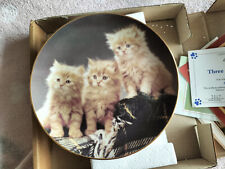 Boxed Danbury Mint Collectors Plate - Purrfect Portraits - Three Bonny Lassies