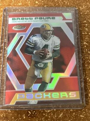 2006 Topps Finest BRETT FAVRE RED REFRACTOR /399 Holo🔥RARE SP🔥BF14 - Image 1 of 2