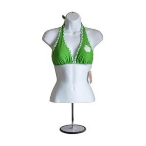 10-Pack Female White Mannequin Hollow Back Torso w/ 10 Stands + 10 Hanging Hooks - Picture 1 of 7