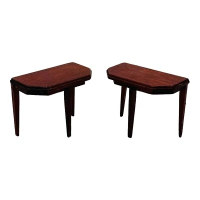 Sonia Messer Dollhouse Furniture Three Legged Tables Set Of 2 - Image 1 of 4