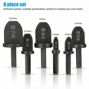 6x Swaging Tool Drill Bit Set Air Conditioner Copper Pipe Flaring Tube Expander - Picture 1 of 9