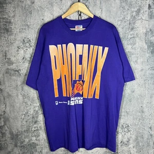 Vintage Phoenix Suns NBA Team Hanes Tee Shirt 90s Single Stitch Purple - Picture 1 of 4