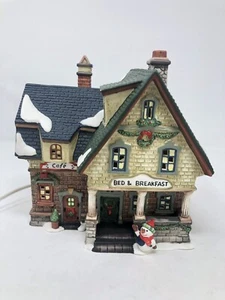 Holiday Time Christmas Village “Bed & Breakfast” Lighted Porcelain Hand Painted - Picture 1 of 8