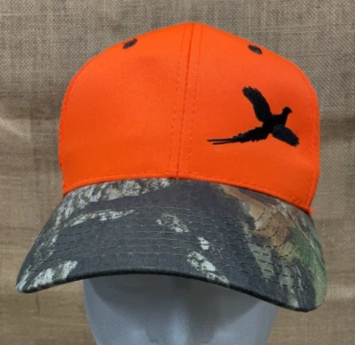 Фазан охоты регулируемый водитель грузовика шляпа оранжевый и камуфляж новый - Изображение 1 из 4