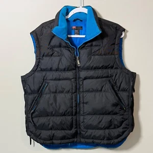 Diesel Men's Size X-Large Black Blue Down Filled Puffer Vest Inside Pockets - Picture 1 of 8