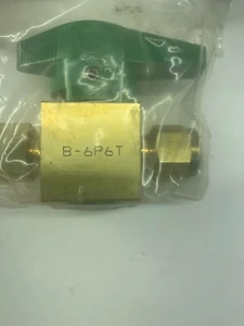 Nupro Swagelok Whitey Brass Plug Valve B-6P6T - Picture 1 of 2