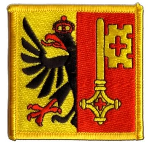 Aufnäher Schweiz Kanton Genf - 7 x 7 cm - Bild 1 von 1
