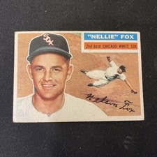 1956 Topps High Grade Baseball Card  Set break Nellie Fox 118  Hofer