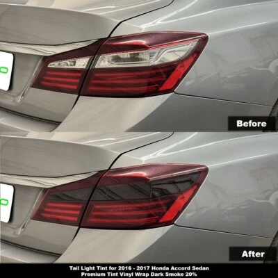 Тонированный темный дымчатый задний фонарь Crux Moto 20% для Honda Accord 2016–2017 годов - Изображение 1 из 4