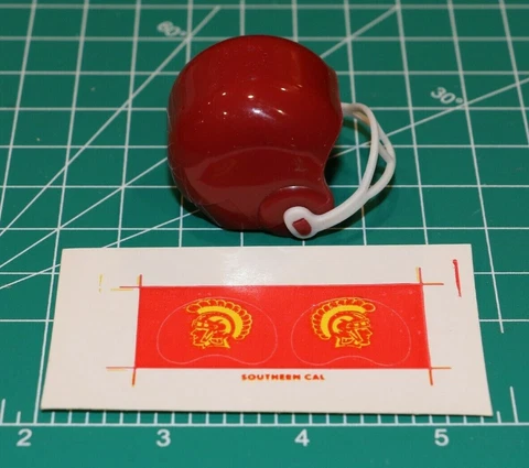 1978 NCAA Vintage Southern Cal Trojans mini gumball football helmet+ decal sheet Cover