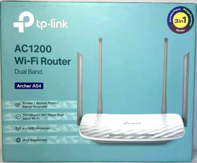 *NEW - TP-Link AC1200 WiFi Router Archer A54 Dual Band Wireless Internet Router - Image 1 of 4
