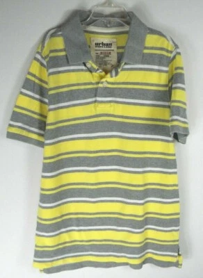 Camisa polo Urban Outfitter amarilla a rayas manga corta niño/niño talla mediana  Foto 1 de 4