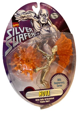 Figura Toy Biz Serie 30 Aniversario Silver Surfer Nova Marvel Comics Nuevo en Paquete 1997 Foto 1 de 4