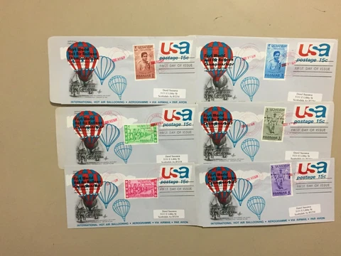Six aerograms with SHARJAH SCOUTING set of stamps Cover