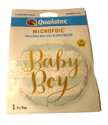 Globo, Bebé Niño, Redondo, Por Qualatex (R), Microhoja, 18", Totalmente Nuevo Foto 1 de 2