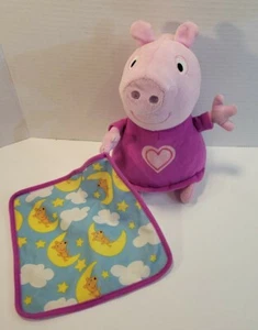 Peppa Pig Gute-Nacht sprechende Plüschpuppe 11 Zoll Fisher Price mit Decke Lovey Teddy 2012 - Bild 1 von 12