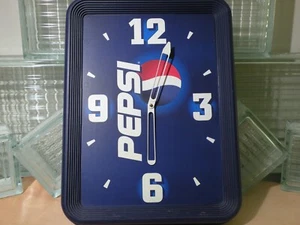 Vintage Pepsi Diet Pepsi Hanging Wall Clock Sign Advertisement 18" H x 14" W - Picture 1 of 3