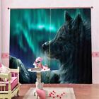 Grey Old Wolf Sky 3D Curtain Blockout Photo Printing Curtains Drape Fabric