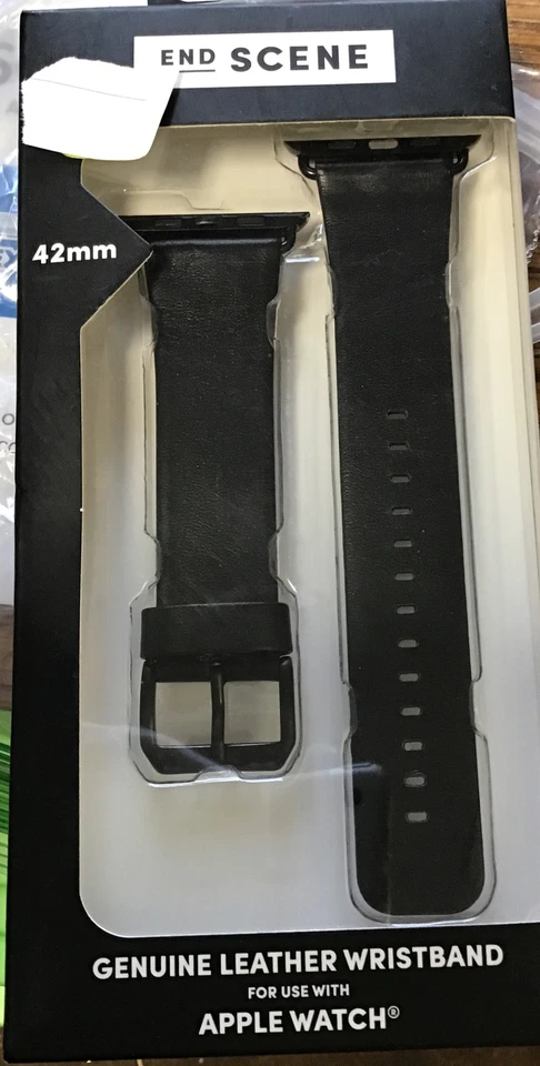 EndScene Apple Watch Band 42mm - Leather Black NEW - Image 1 of 1
