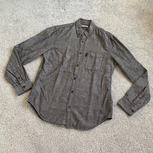 * Burberry Brit Button Down Long Sleeve Shirt Cotton Blend Chambray MED - Picture 1 of 9