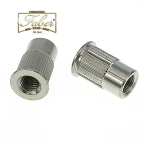 Faber TPI-B-MNG 8mm Tailpiece Inserts Bushings Steel Nickel Plated Gloss 3081-0 - Bild 1 von 2