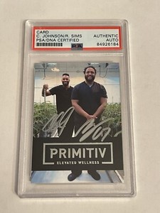 Calvin Johnson And Rob Simms Signed Primitiv Promo Card PSA DNA Auto