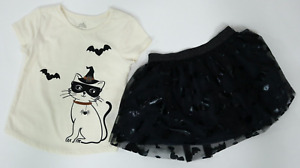 Toddler Girl Celebrate! 2 Piece Halloween T-Shirt Tutu Skirt Outfit Size 3T NWOT
