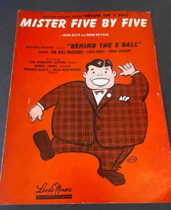 Partituras Mister Five by Five de Don Raye Behind the 8 Ball Ritz Brothers 1942 - Imagen 1 de 3