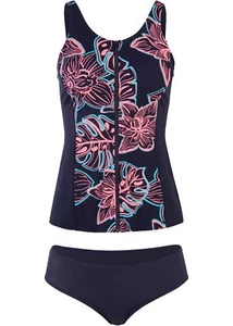 2-tlg Tankini Gr. 40 Blau Pink Floral Damen Schwimmanzug Zweiteiler Neu* - Bild 1 von 1