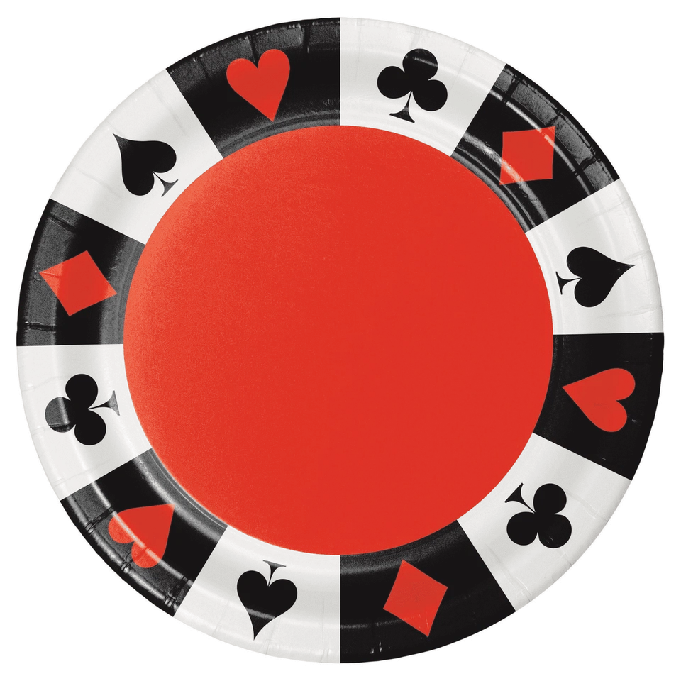 Casino Plates Party Dessert Plates Party Supply 8ct Party Decoration Supply - Image 1 of 1